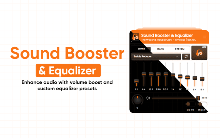 Sound Booster & Equalizer – Browser Extension